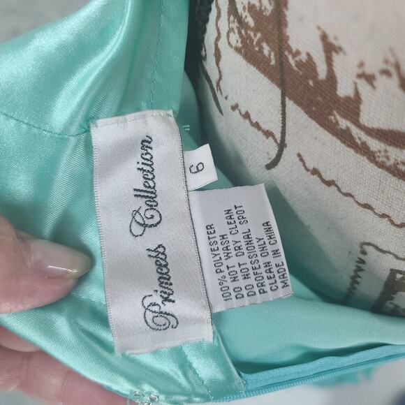 Princess Collection Aquamarine Beaded fairy grunge formal dress Size 6 Party - Picture 10 of 15
